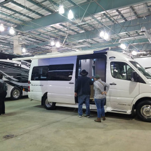 Class Bs at the Indoor RV Show at Cal Expo